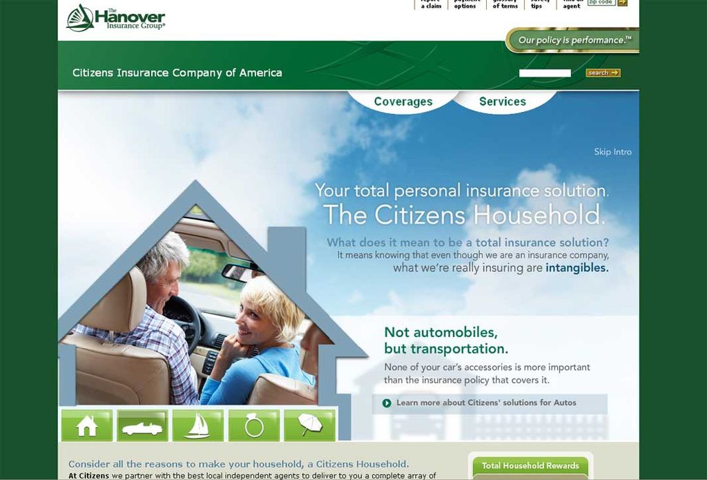 Hanover Insurance - Personal Lines redesign - (HTM