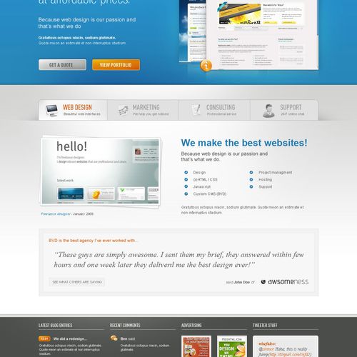 Creative Web Template Design, Website Redesign