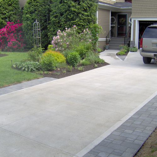 Concrete driveway and paver job in Waterville,Me.