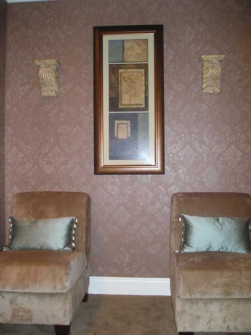 Damask All over Stencil pattern