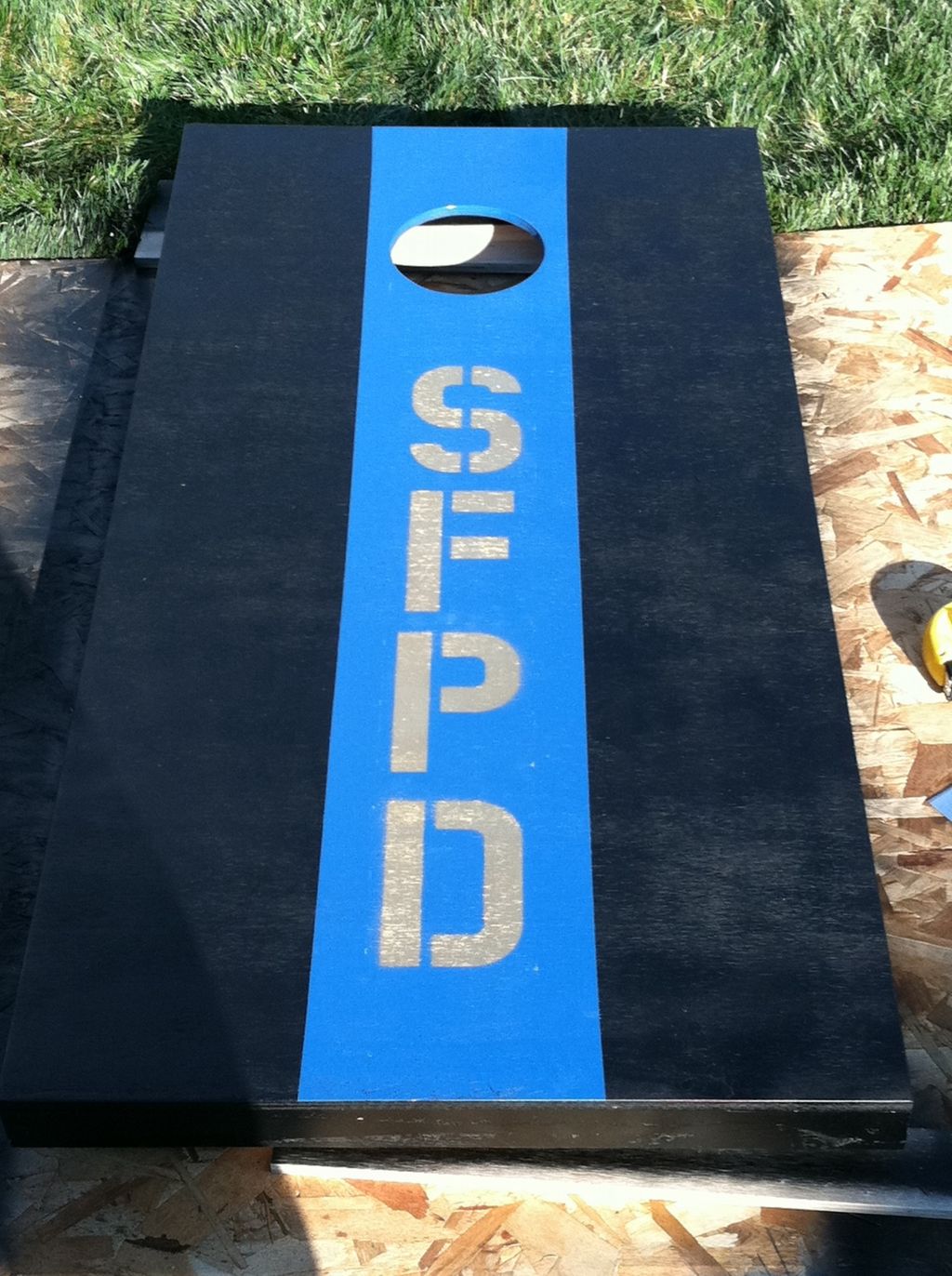 Bean bag boards for police department