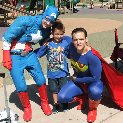 Captain America and Superman save the party!