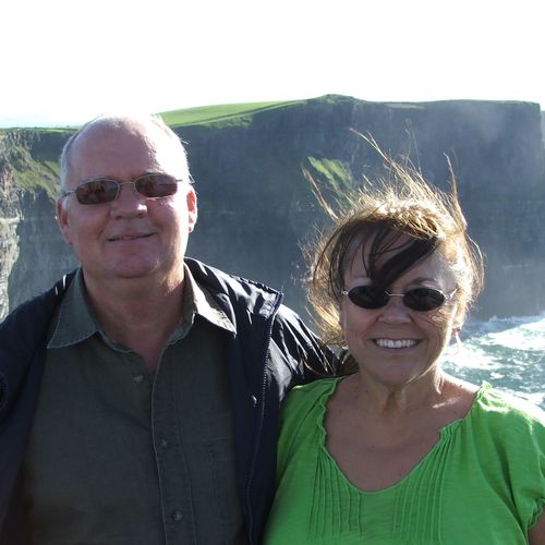 Dennis and I at the Cliffs of Mohr in Ireland.