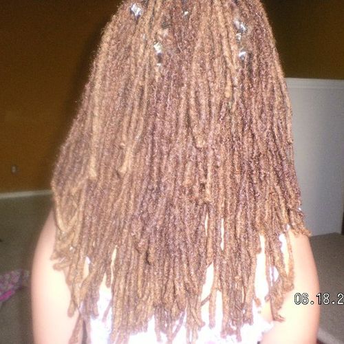 she has been growing her dreds for 5 years now