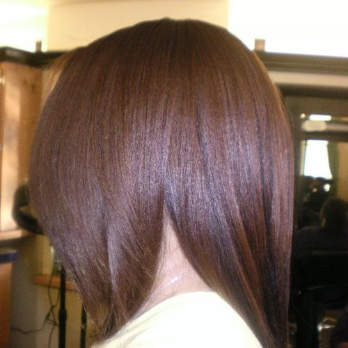 demi  color, and flat iron