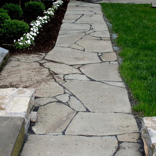 flagstone walkway