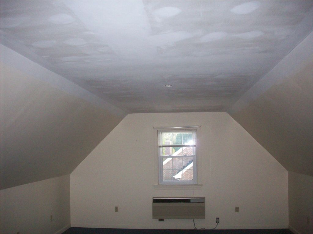 Popcorn ceiling scrape job.