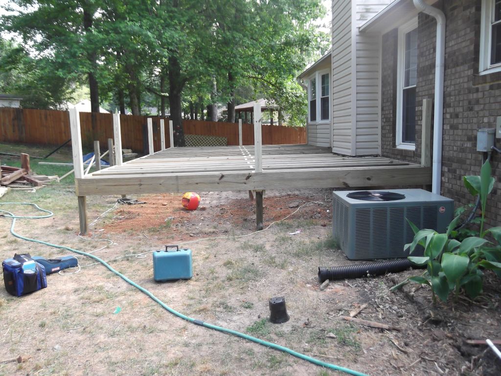large deck - framing