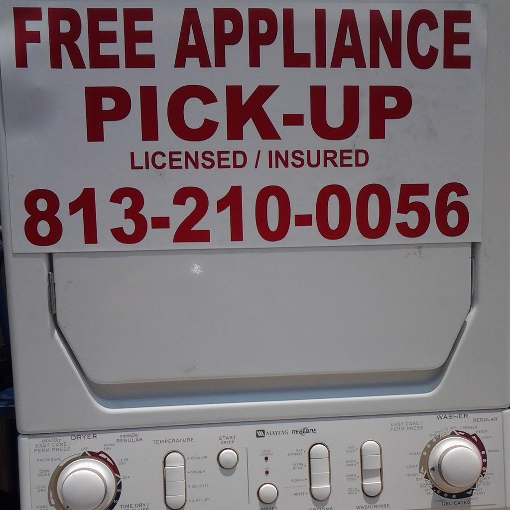 Free Appliance Pick Up! Tampa, St. Pete Clw.