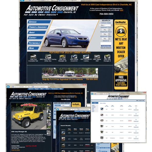 Portfolio - AutomotiveConsignment.com. Custom buil