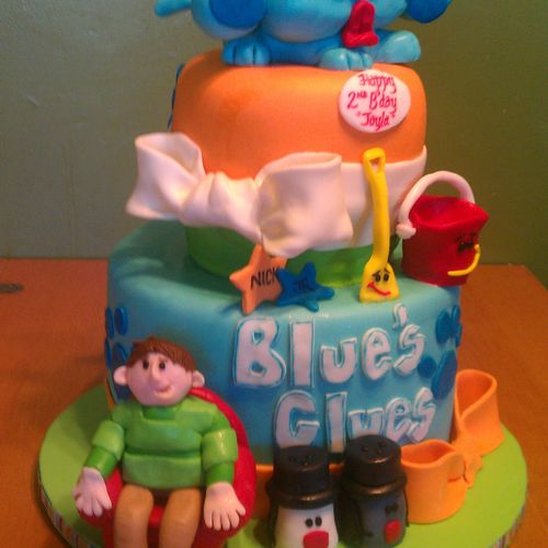 Blue s Clues 2-tiered Cake
