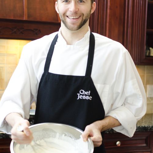 Chef Jesse Nemeth making fresh whipped cream from 