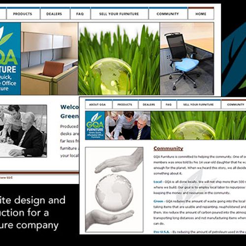 Website for an eco-friendly office furniture compa