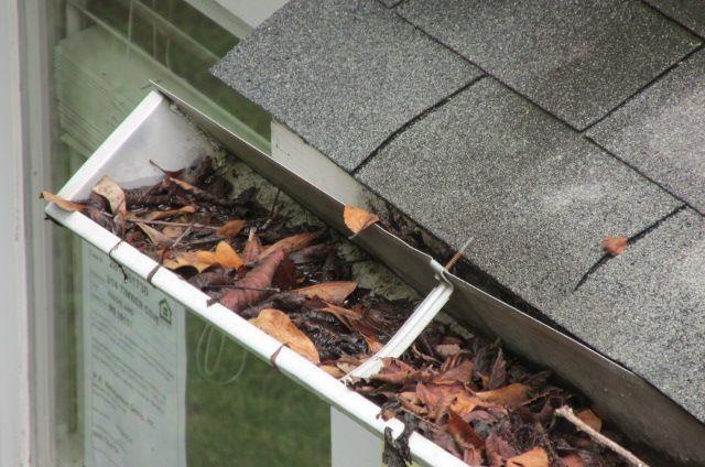 Damaged gutters in Jackson home