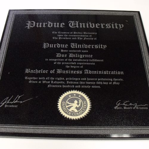 Laser engraved diplomas make the perfect graduatio