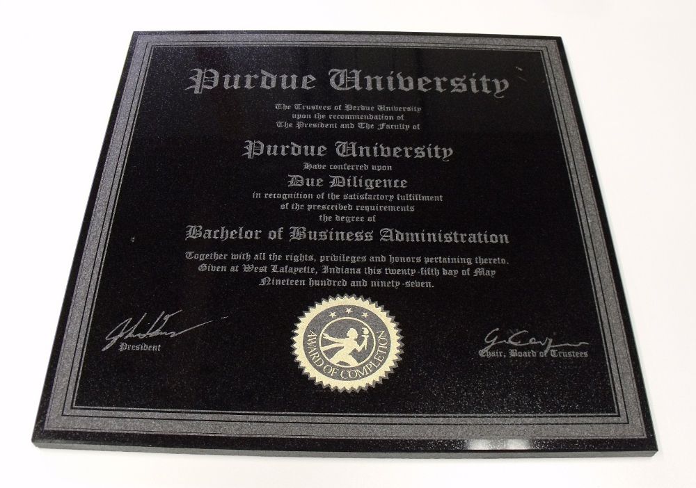 Laser engraved diplomas make the perfect graduatio