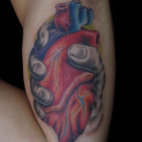 Custom heart tattoo