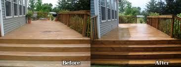 Deck refinishing pictures, before/after.