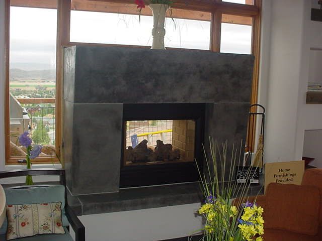 Concrete Fireplace