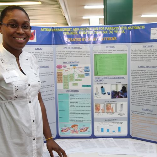 One of my nurses first poster presentation, she's 