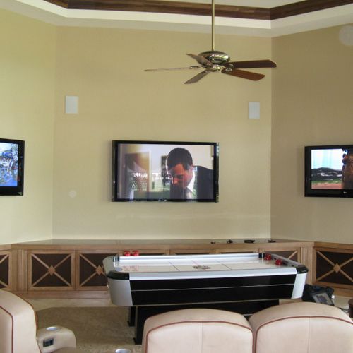 A Custom Game Room System, with Home Theater Seati
