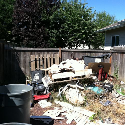 Junk Removal - before, Orting Area
