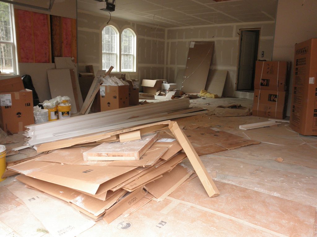 Construction clean up - before, North Bend Area
