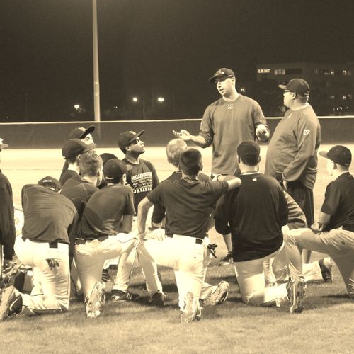 Post-game meeting with Millennium High School at F