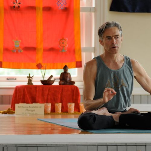 Richard Freeman teaching at the Telluride Yoga Fes