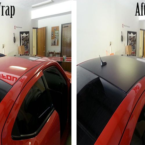 charger before and after flat black wrap