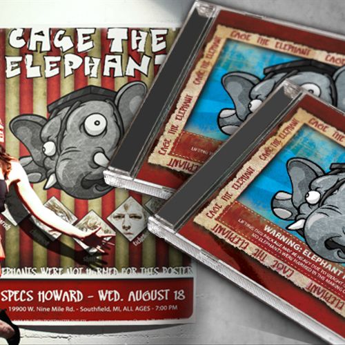 Cage The Elephant project created as a mockup for 