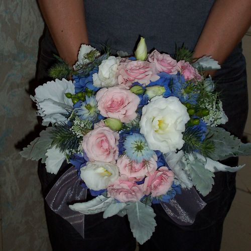 Created for a July wedding, this bridal bouquet wa