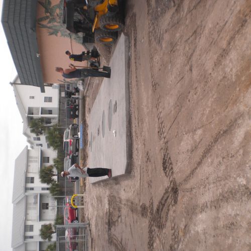 Base and pave job before asphalt installed.