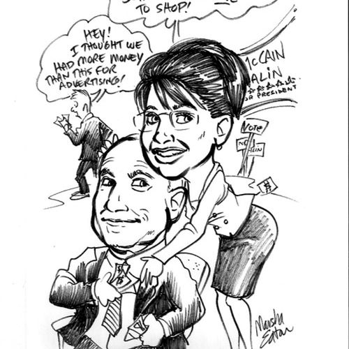 Caricature of Sarah Palin