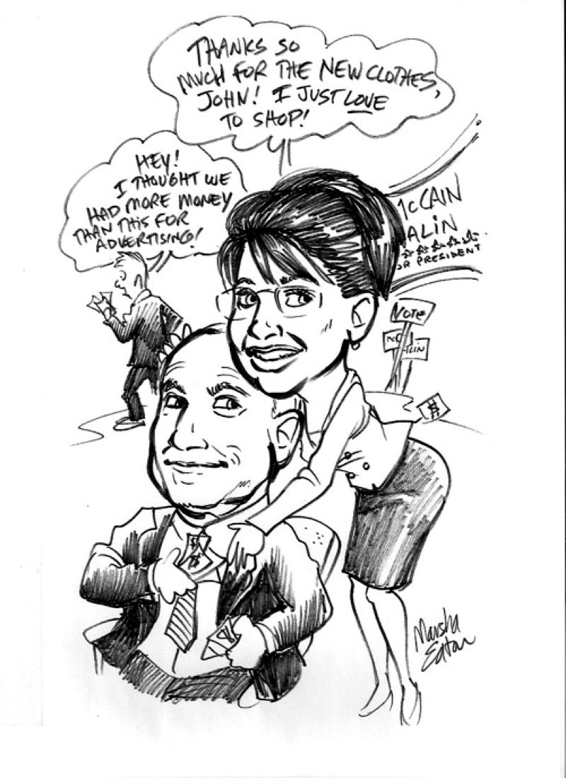 Caricature of Sarah Palin