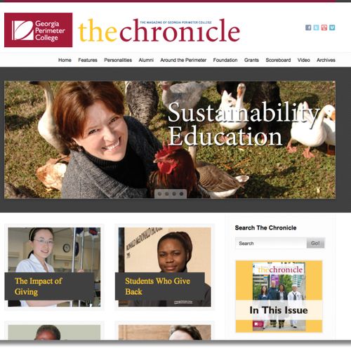 Online layout of GPC's The Chronicle.