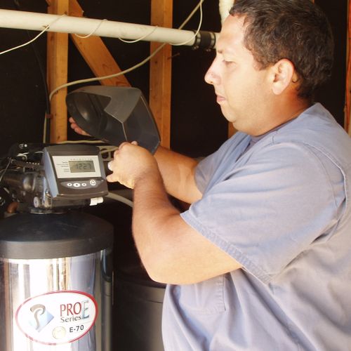 We provide and install water softeners.  If you're