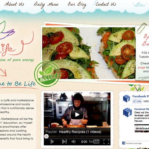 A website we created for the best food on the plan