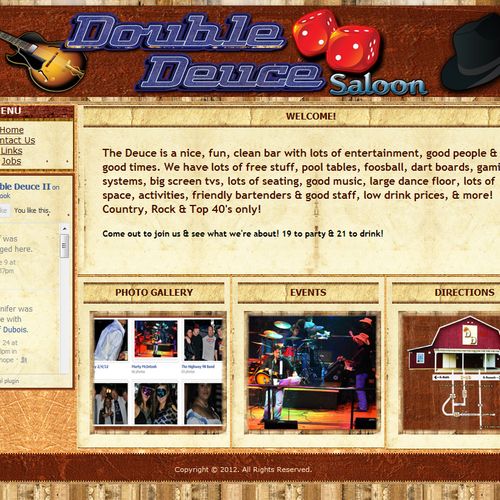 Local Bar website design