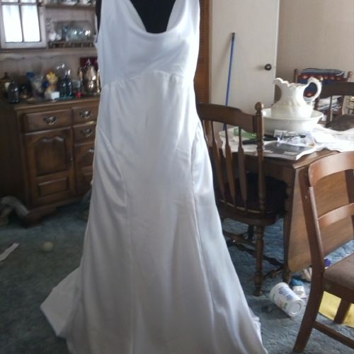 Satin (backless) Wedding Gown front view