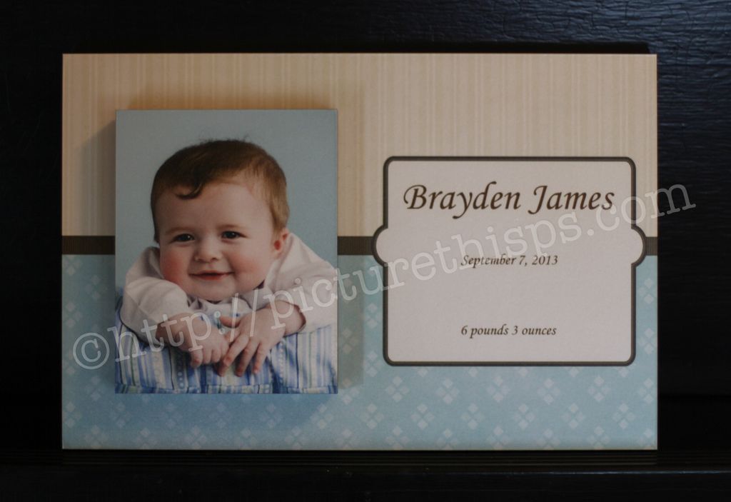 Artsy Couture Gallery Block - Baby Announcement