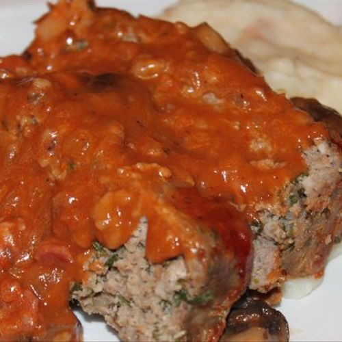 Gourmet Meatloaf with Mushroom Sauce