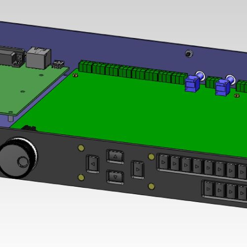 Front & Inside view of a 1U rack-chassis where I h