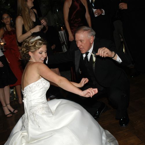 Jennifer literally getting down with her father. I