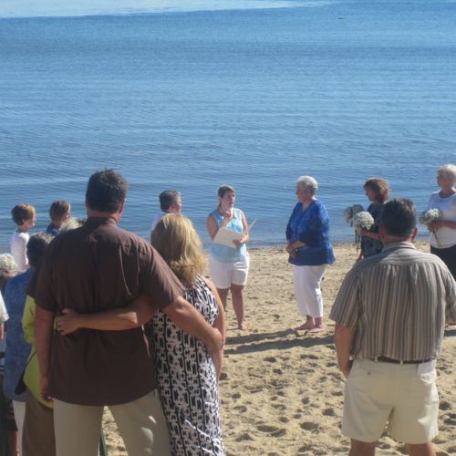 Beachside wedding in Provincetown