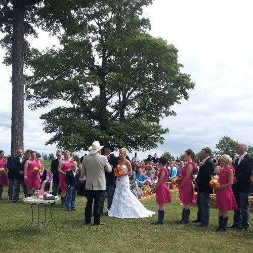 Outdoor Ceremony Mulberry Farms Denmark Wisconsin 