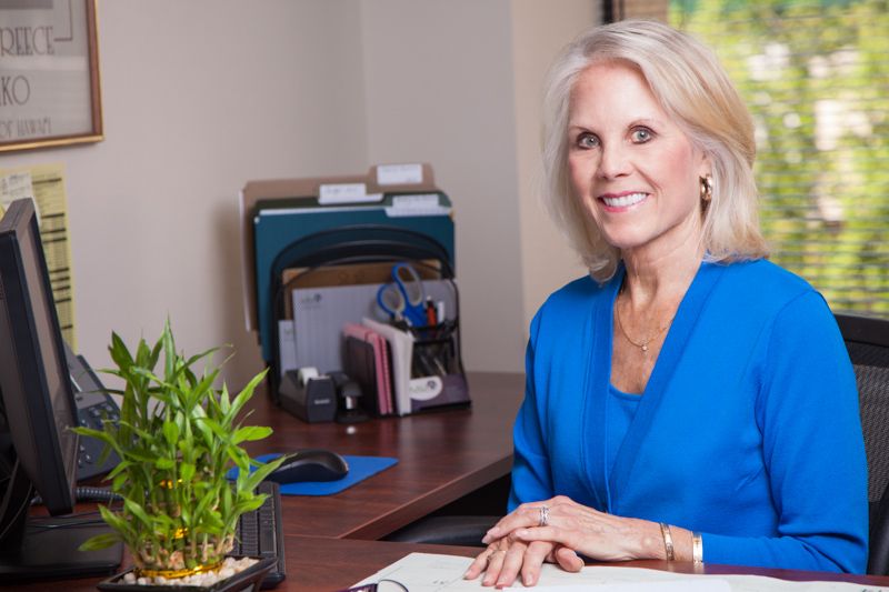 Environmental portrait in an office space.