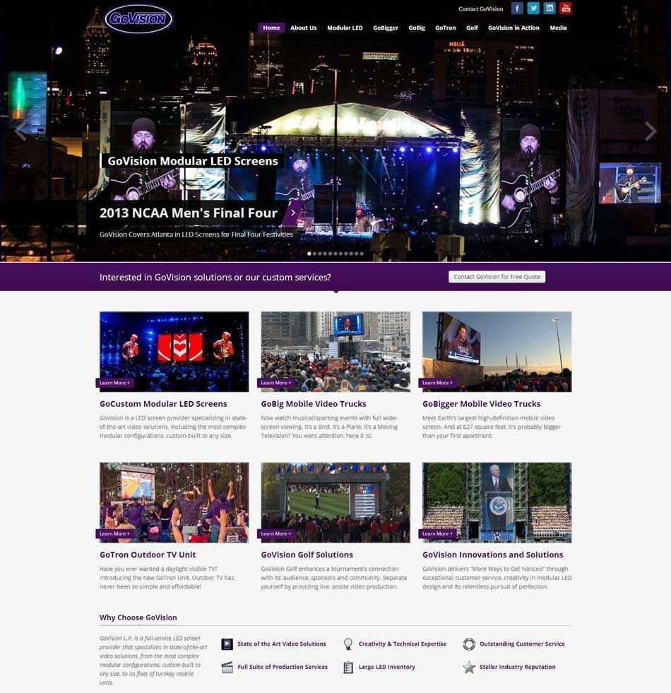 New responsive website for GoVision