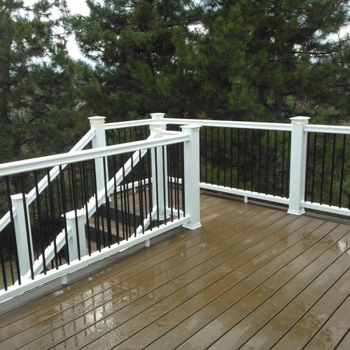 custom railing with radiance rail