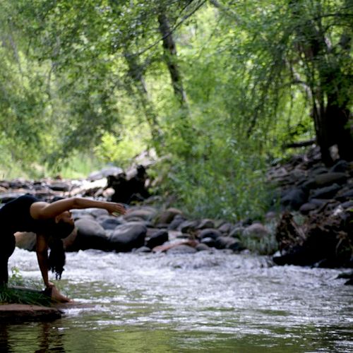 Yoga on Oak Creek Canyon in Sedona, AZ